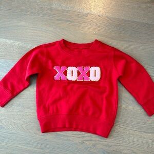 Sweet wink red XOXO girls sweater. Size 2T. Never worn, new.